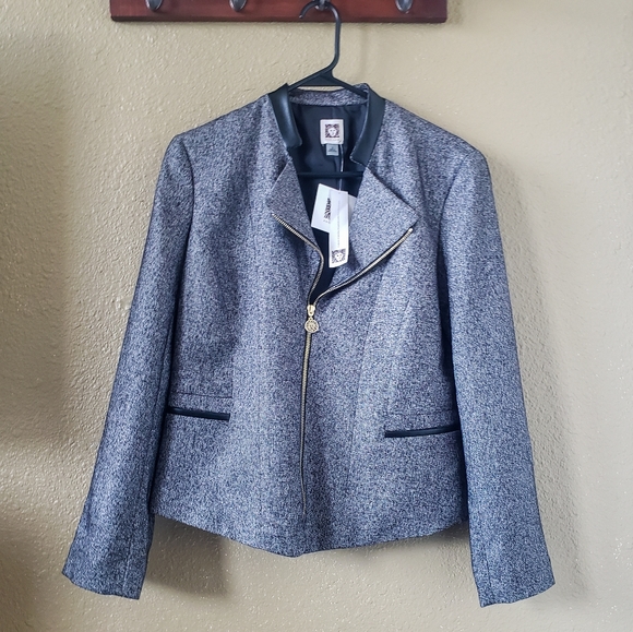 HP NWT Ann Klein Separates that Work Zip Up Blazer - Picture 2 of 8